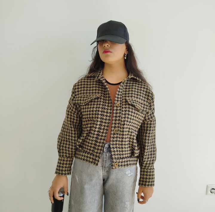 جکت کاپشنی پشمی طرح پیچازی