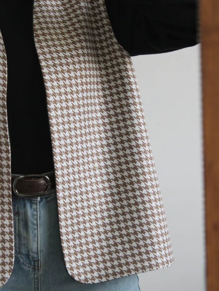 وست مدل پیچازی پارچه پشمی کرم